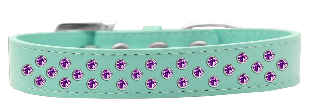 Dog, Puppy & Pet Fashion Collar, "Purple Crystal Rimsets Sprinkles" - DOGGO'S KING