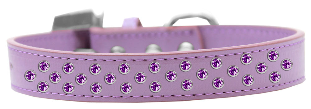 Dog, Puppy & Pet Fashion Collar, "Purple Crystal Rimsets Sprinkles" - DOGGO'S KING