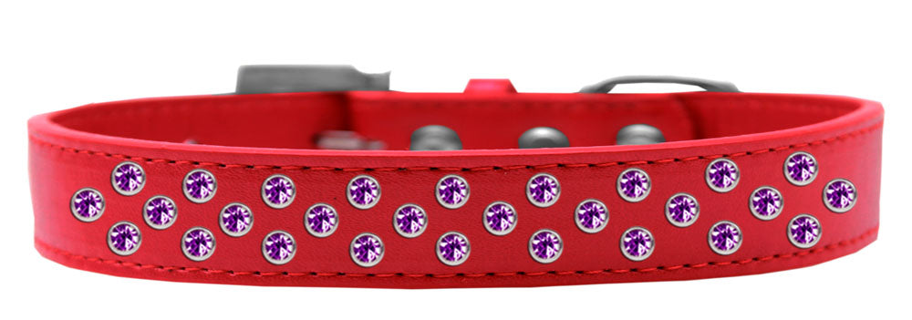 Dog, Puppy & Pet Fashion Collar, "Purple Crystal Rimsets Sprinkles" - DOGGO'S KING