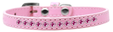Dog, Puppy & Pet Fashion Collar, "Bright Pink Crystal Rimsets"