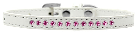 Dog, Puppy & Pet Fashion Collar, "Bright Pink Crystal Rimsets"