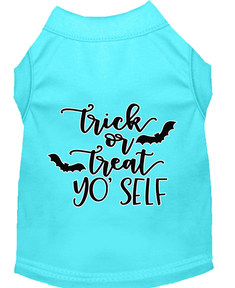 Halloween Pet Dog & Cat Shirt Screen Printed, "Trick Or Treat Yo' Self"