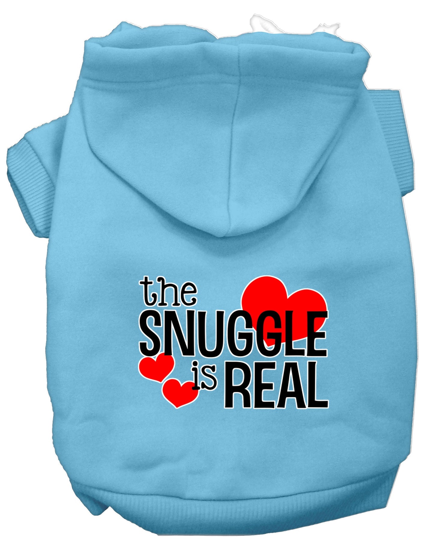 Pet, Dog & Cat Hoodie Screen Printed, "The Snuggle Is Real"