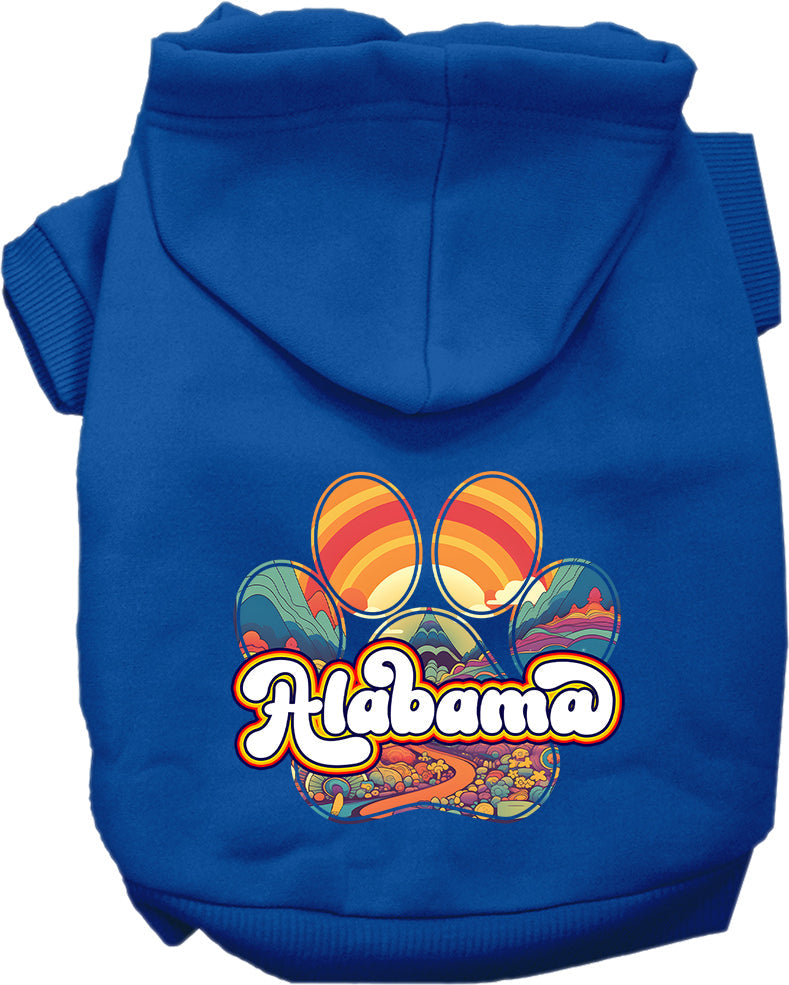 Pet Dog & Cat Screen Printed Hoodie for Small to Medium Pets (Sizes XS-XL), "Alabama Groovy Summit"