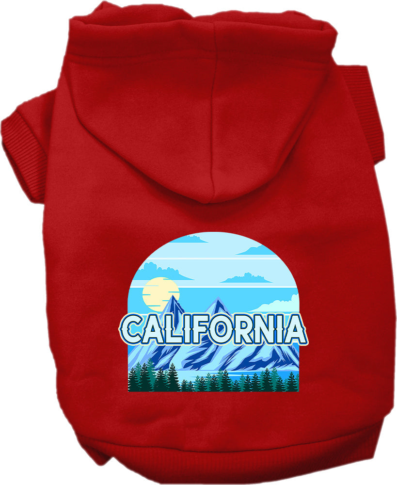 Pet Dog & Cat Screen Printed Hoodie for Medium to Large Pets (Sizes 2XL-6XL), "California Trailblazer"