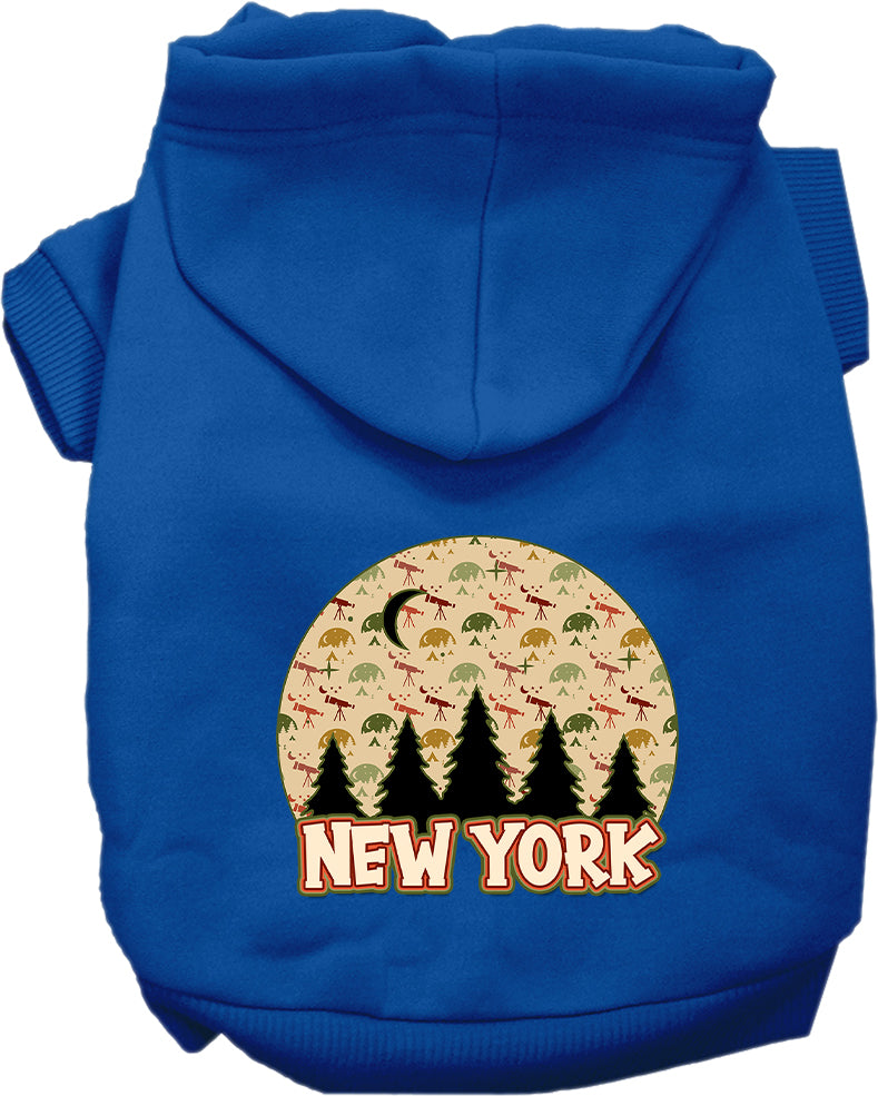 Pet Dog & Cat Screen Printed Hoodie for Small to Medium Pets (Sizes XS-XL), "New York Under The Stars"