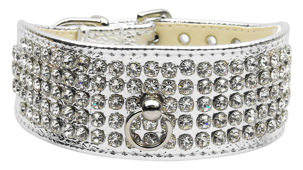 Dog, Puppy & Pet Collar, "Five Row Clear Crystal" - DOGGO'S KING