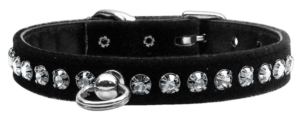 Dog, Puppy and Pet Collar, "Black Velvet Crystal Elite" - DOGGO'S KING