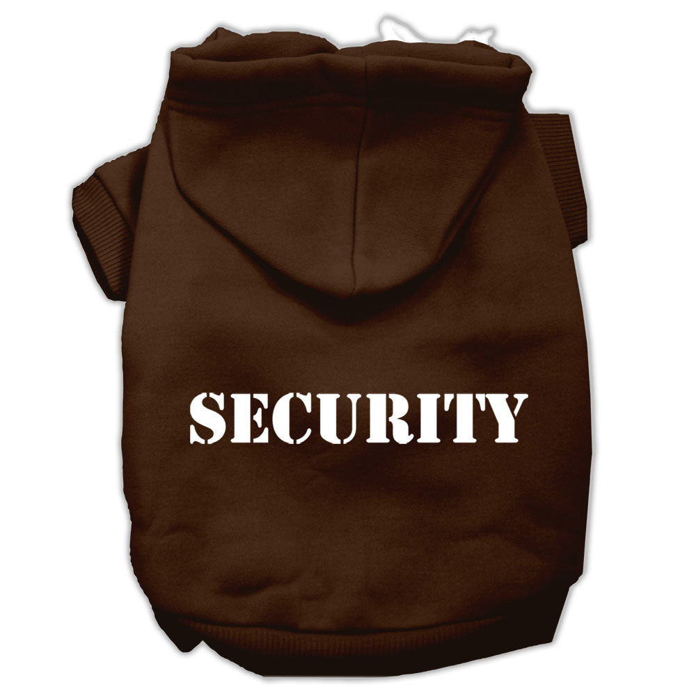 Pet Dog & Cat Hoodie Screen Printed, "Security"