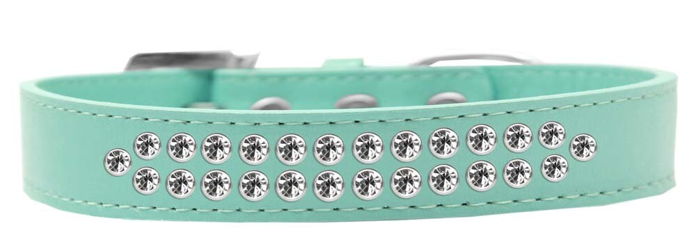 Dog, Puppy & Pet Fashion Collar, "Two Row Clear Crystal Rimsets"