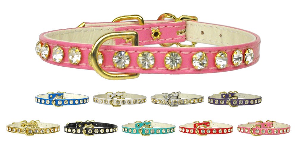 Dog, Puppy & Pet Collar, "#16 Clear Crystal Jewelry Set" - DOGGO'S KING