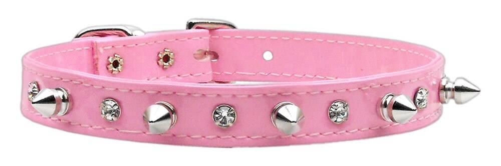 Dog, Puppy and Pet Collar, "Patent Crystal & Spike" - DOGGO'S KING