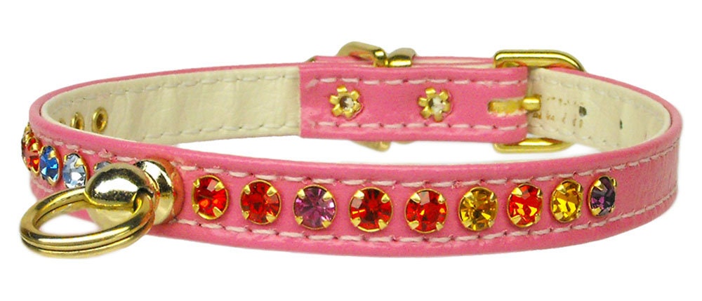 Dog, Puppy & Pet Collar, "#26 One Row Confetti Crystal Jewelry Set" - DOGGO'S KING