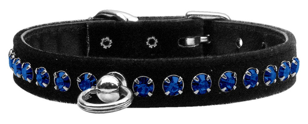 Dog, Puppy and Pet Collar, "Black Velvet Crystal Elite" - DOGGO'S KING