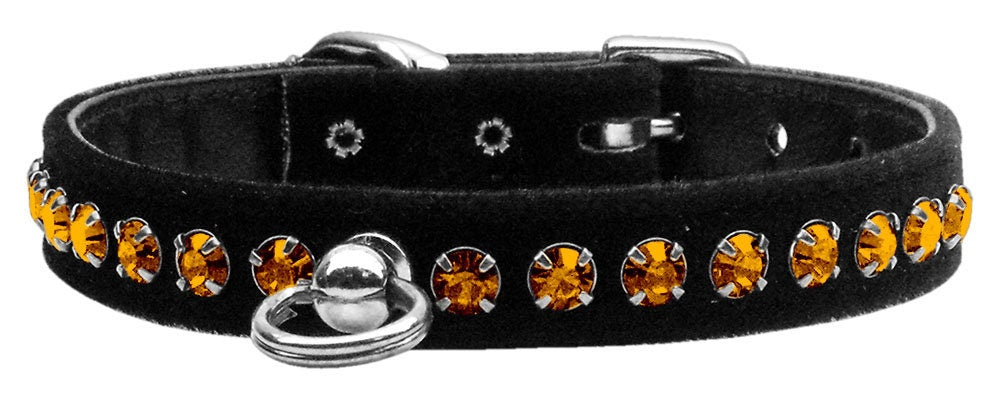 Dog, Puppy and Pet Collar, "Black Velvet Crystal Elite" - DOGGO'S KING
