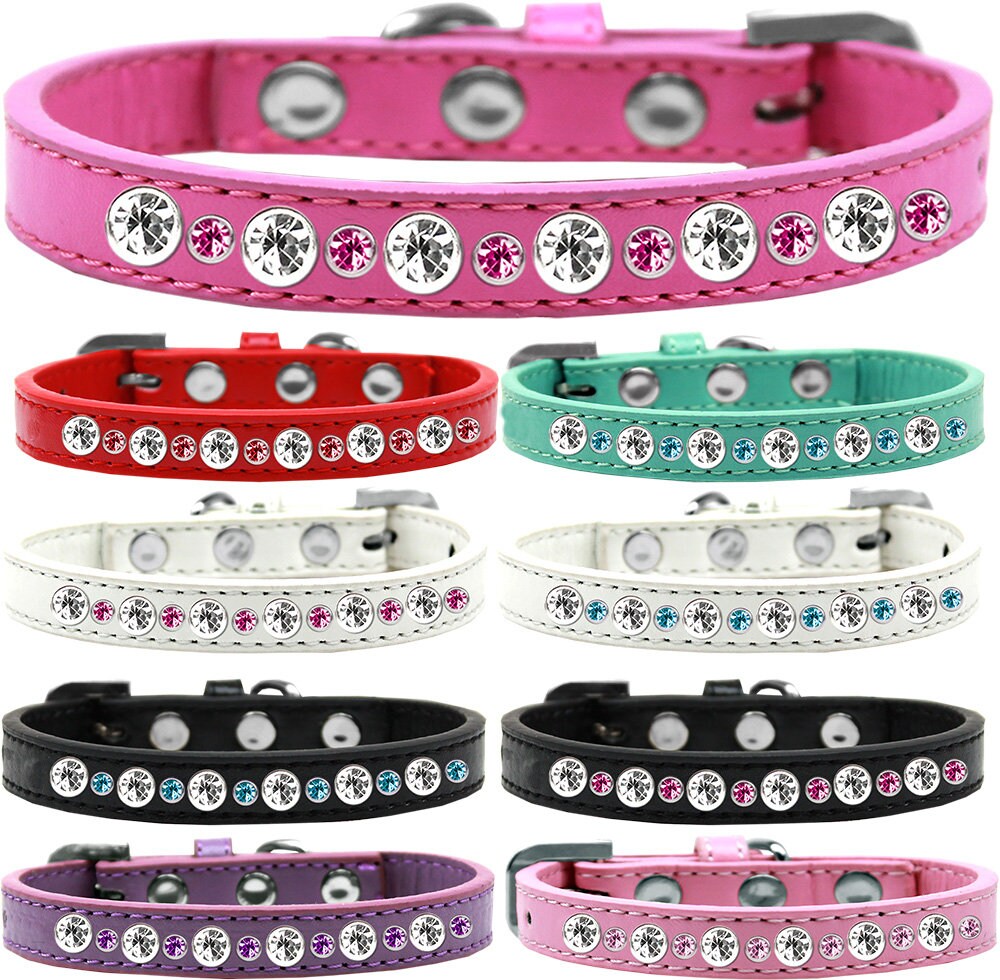 Dog, Puppy & Pet Jeweled Collar, "Posh Crystal Rimsets" - DOGGO'S KING