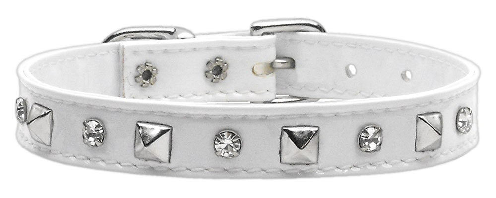 Dog, Puppy and Pet Collar, "Patent Crystal & Pyramid" - DOGGO'S KING