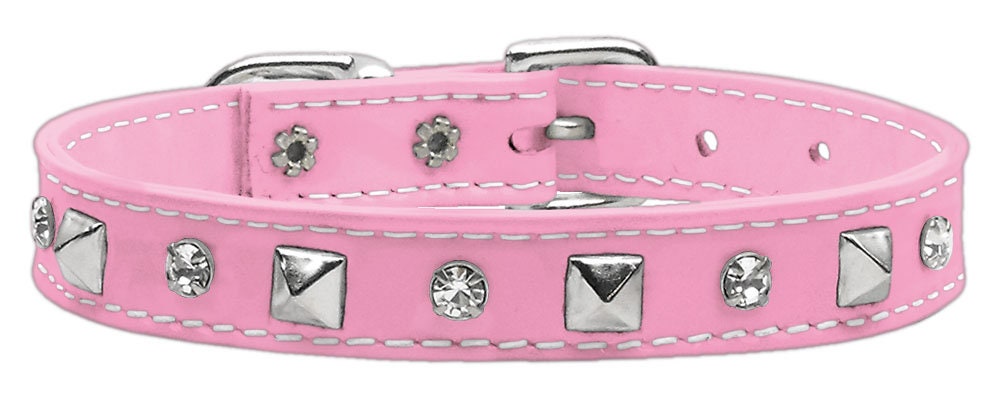 Dog, Puppy and Pet Collar, "Patent Crystal & Pyramid" - DOGGO'S KING