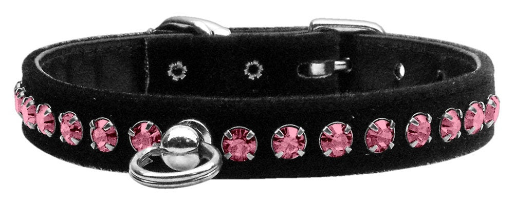 Dog, Puppy and Pet Collar, "Black Velvet Crystal Elite" - DOGGO'S KING