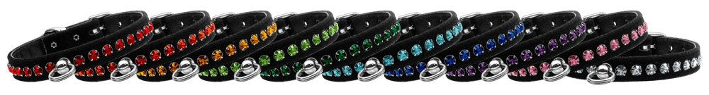 Dog, Puppy and Pet Collar, "Black Velvet Crystal Elite" - DOGGO'S KING