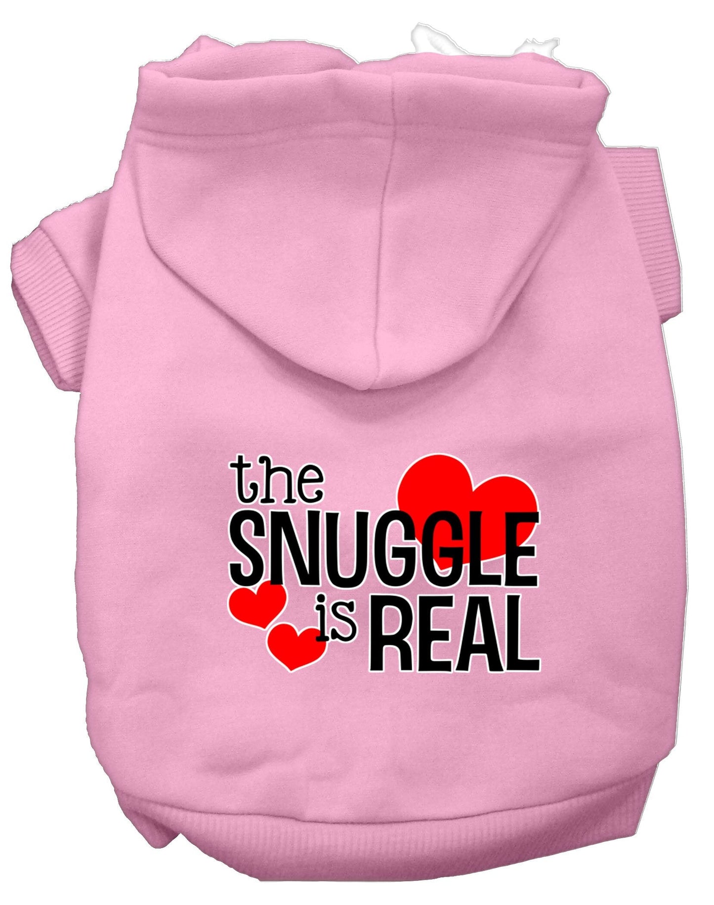 Pet, Dog & Cat Hoodie Screen Printed, "The Snuggle Is Real"