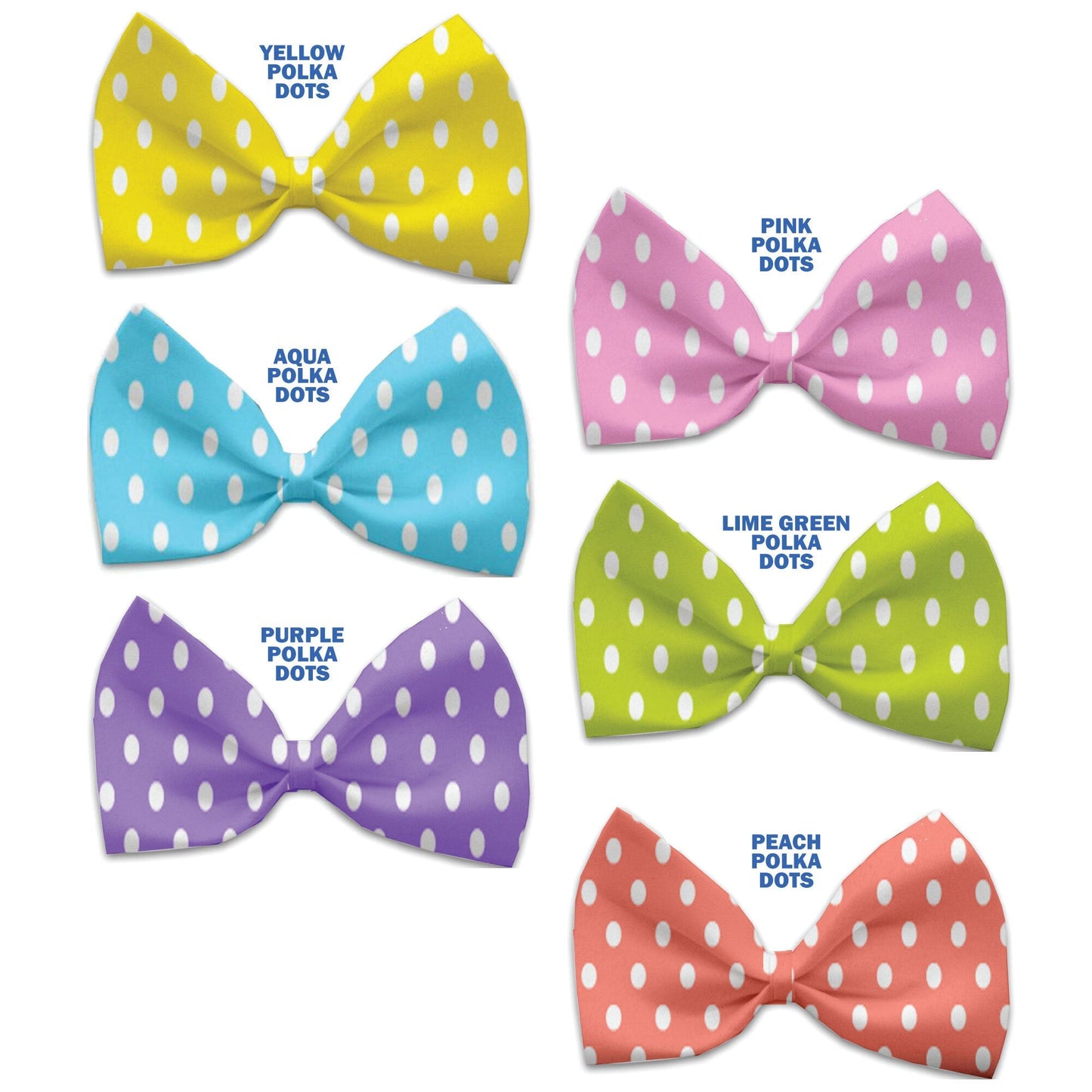 Pet, Dog and Cat Bow Ties, "Polka Dots Group"