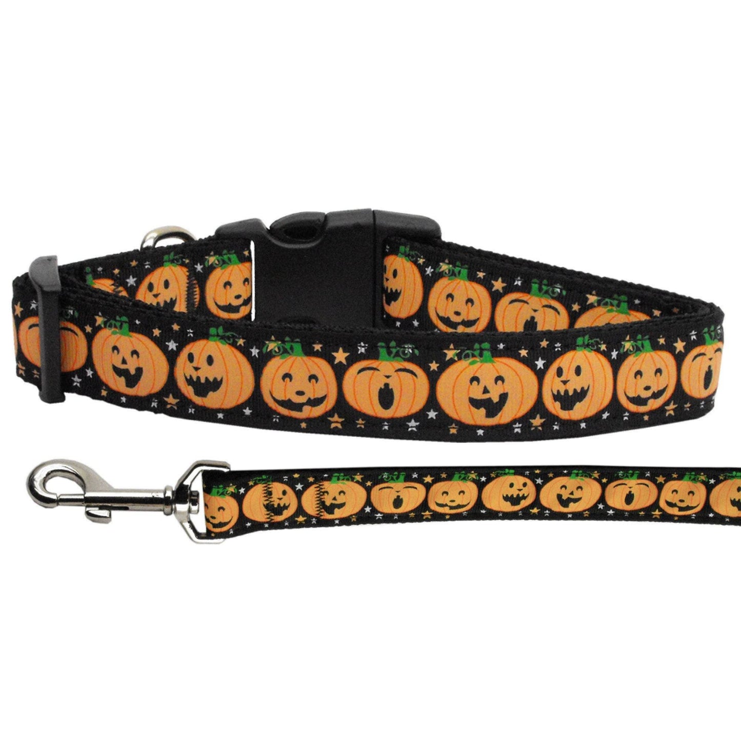 Halloween Pet Dog & Cat Nylon Collar or Leash, "Pumpkins" - DOGGO'S KING