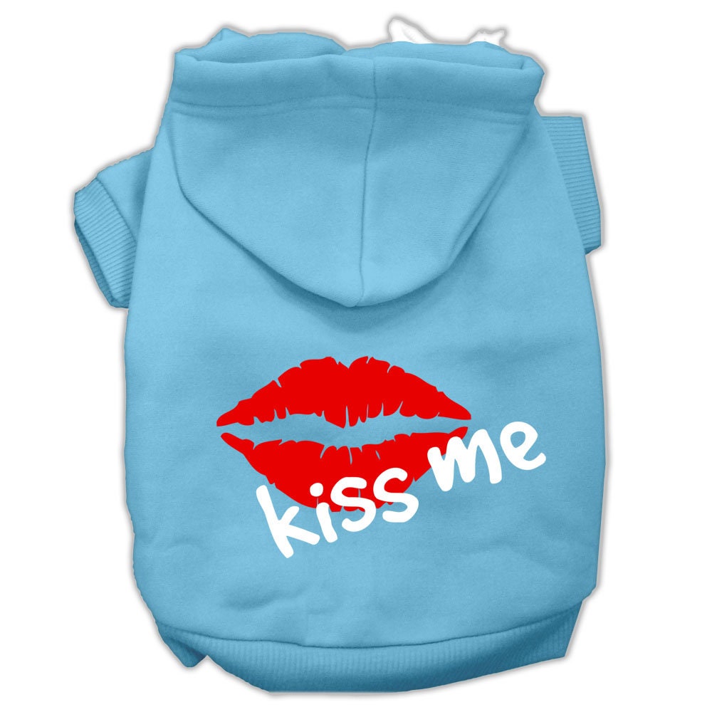 Pet Dog & Cat Hoodie Screen Printed, "Kiss Me"