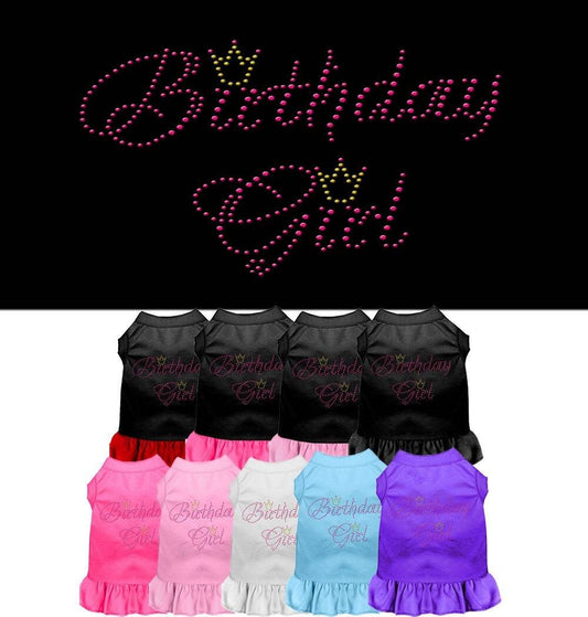 Pet Dog & Cat Dress Rhinestone, "Birthday Girl" - DOGGO'S KING