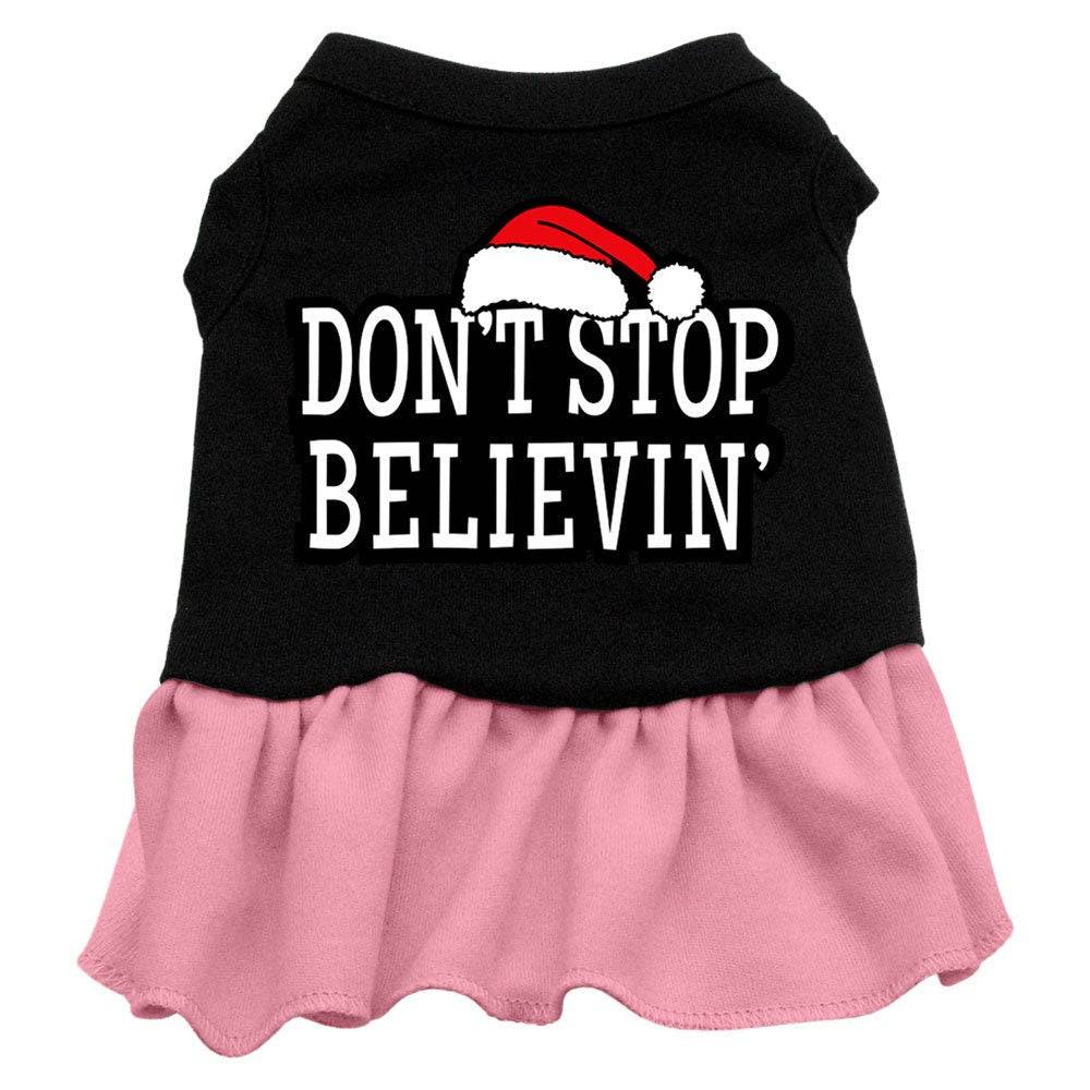 Christmas Pet Dog & Cat Dress Screen Printed, "Don't Stop Believin" - DOGGO'S KING