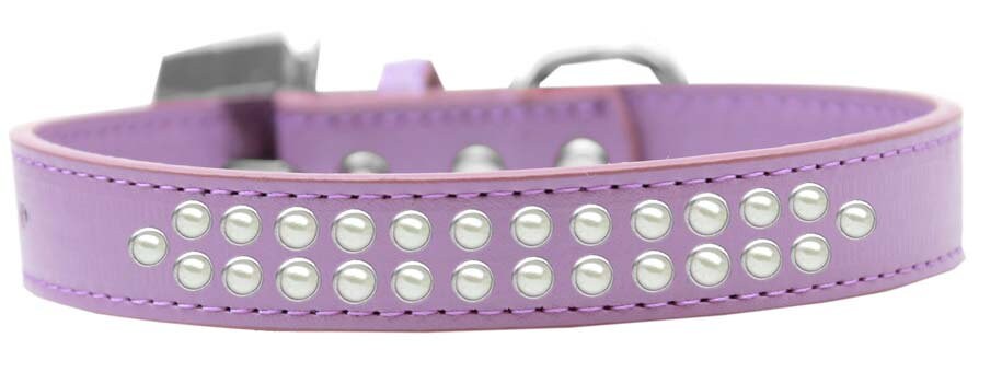 Dog, Puppy & Pet Fashion Collar, "Two Row Pearl Rimsets"