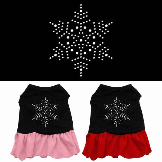 Pet Dog & Cat Dress Rhinestone, "Snowflake" - DOGGO'S KING