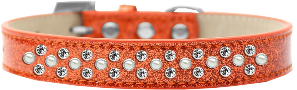 Dog, Puppy & Pet Ice Cream Collar, "Pearl and Clear Crystal Rimsets Sprinkles"