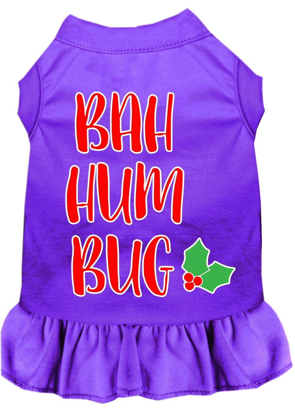 Christmas Pet Dog & Cat Dress Screen Printed, "Bah Humbug" - DOGGO'S KING
