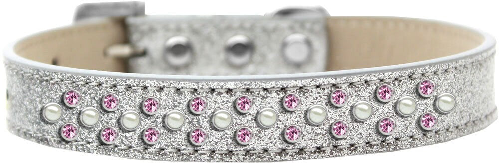 Dog, Puppy & Pet Ice Cream Collar, "Pearl and Light Pink Crystal Rimsets Sprinkles"
