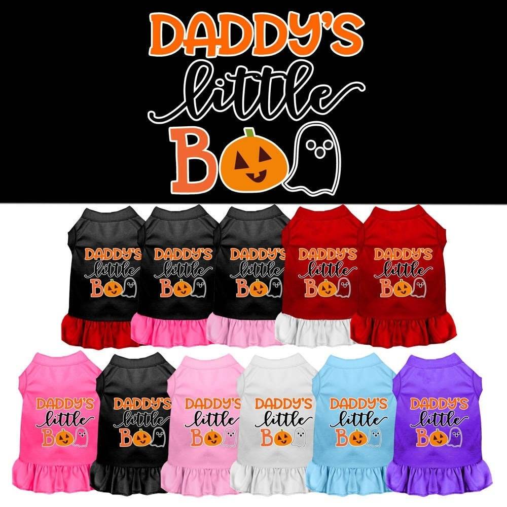 Halloween Pet Dog & Cat Dress Screen Printed, "Daddy's Little Boo" - DOGGO'S KING