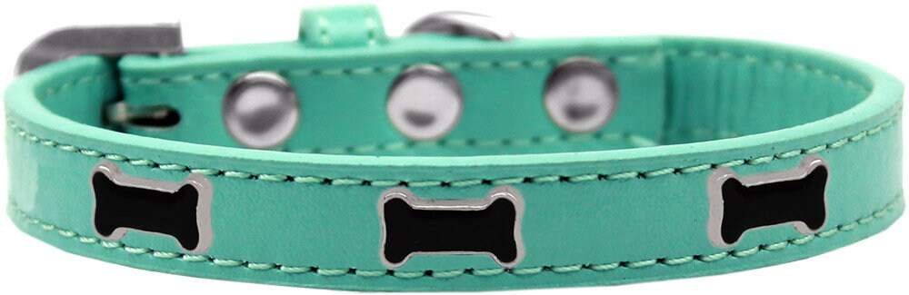 Dog, Puppy & Pet Widget Fashion Collar, "Black Bone"