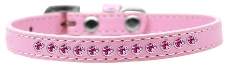 Dog, Puppy & Pet Fashion Collar, "Bright Pink Crystal Rimsets"
