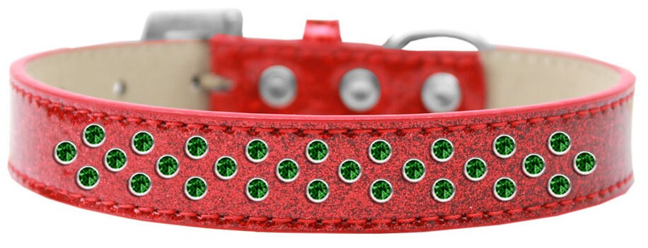 Dog, Puppy & Pet Ice Cream Collar, "Emerald Green Crystal Rimsets Sprinkles"