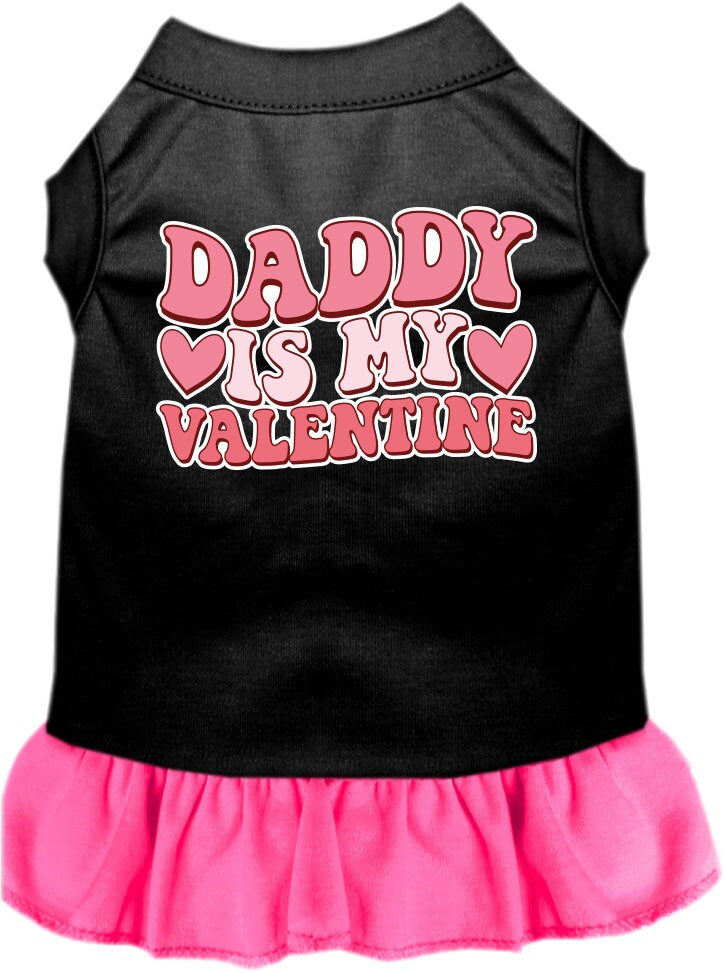 Pet Dog & Cat Screen Printed Dress "Daddy Is My Valentine"