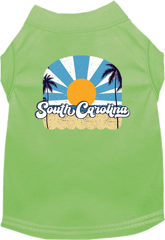 Pet Dog & Cat Screen Printed Shirt for Medium to Large Pets (Sizes 2XL-6XL), "South Carolina Coast"