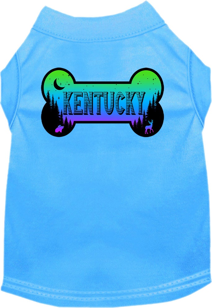 Pet Dog & Cat Screen Printed Shirt for Small to Medium Pets (Sizes XS-XL), "Kentucky Mountain Shades"