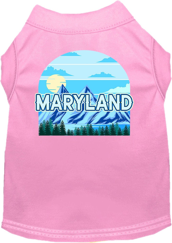 Pet Dog & Cat Screen Printed Shirt for Small to Medium Pets (Sizes XS-XL), "Maryland Trailblazer"