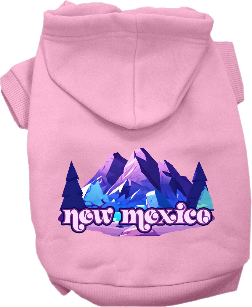 Pet Dog & Cat Screen Printed Hoodie for Medium to Large Pets (Sizes 2XL-6XL), "New Mexico Alpine Pawscape"