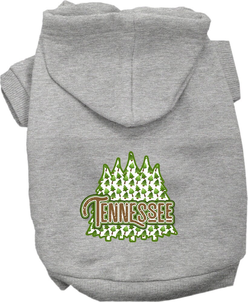 Pet Dog & Cat Screen Printed Hoodie for Small to Medium Pets (Sizes XS-XL), "Tennessee Woodland Trees"