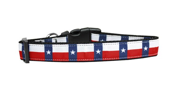 Pet Dog & Cat Nylon Collar or Leash, "Texas Flag" - DOGGO'S KING