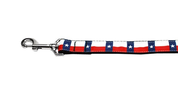 Pet Dog & Cat Nylon Collar or Leash, "Texas Flag" - DOGGO'S KING