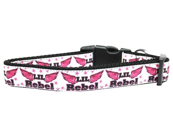 Pet Dog & Cat Nylon Collar or Leash, "Lil Rebel" - DOGGO'S KING