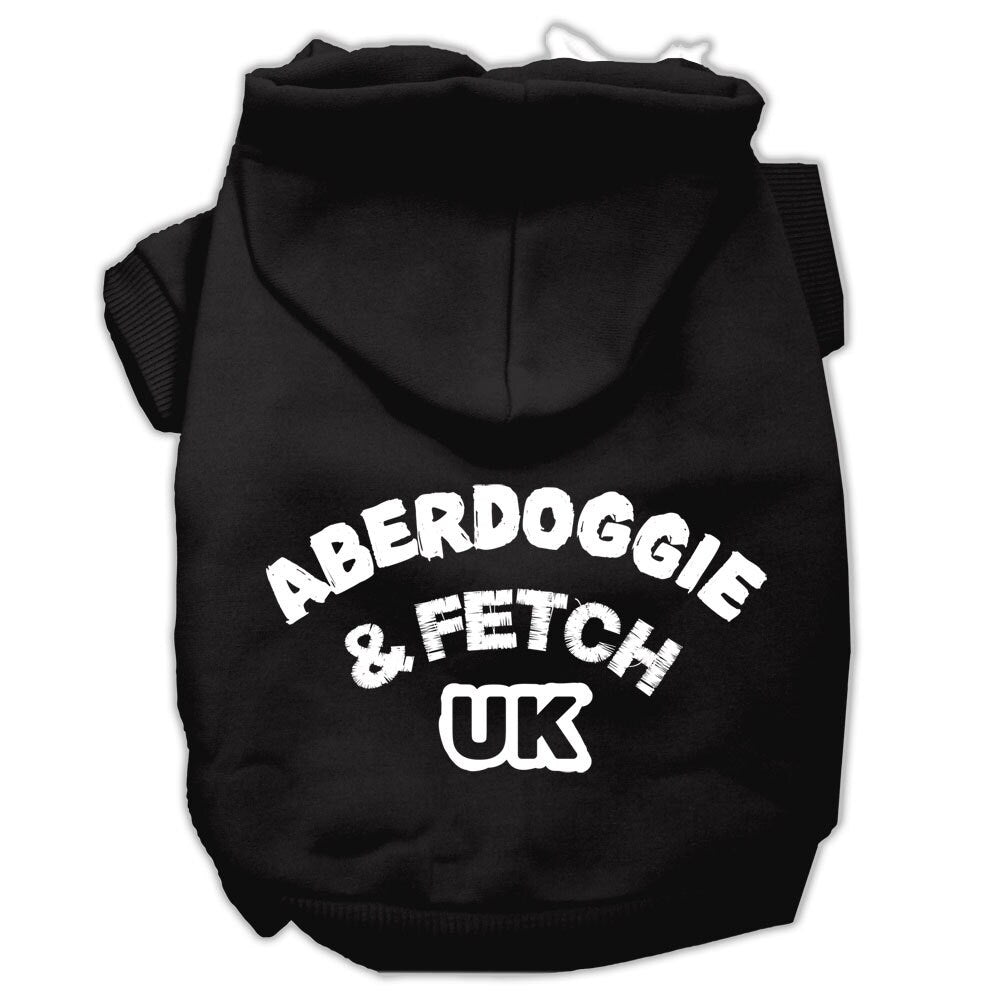 Pet Dog and Cat Hoodie Screen Printed, "Aberdoggie & Fetch UK"