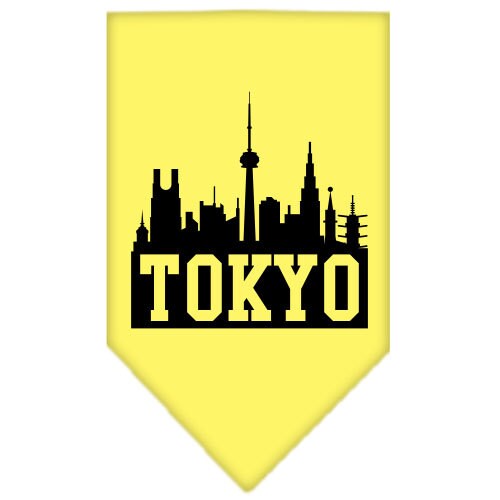 Pet and Dog Bandana Screen Printed, "Tokyo Skyline"